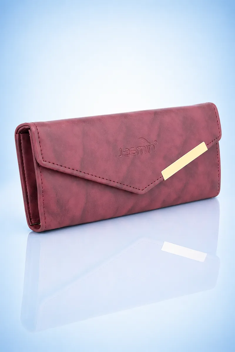 Faux Leather Solid Casual Purse for Women 012356BUR