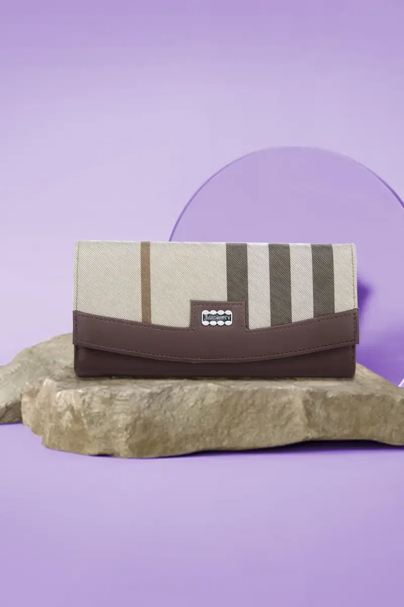 Faux Leather Striped Casual Purse for Women 012395DARMAR