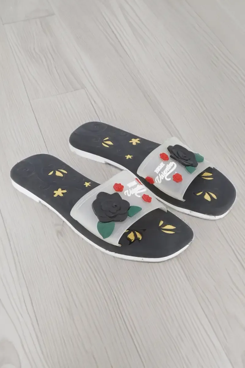 Floral Soft Slip-On Slides for Women
