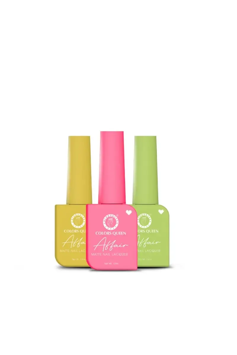 Colors Queen Affair Semi Matte Glossy Nail Polish - Pack Of 3 (Shade 05)  012479SHA0513M