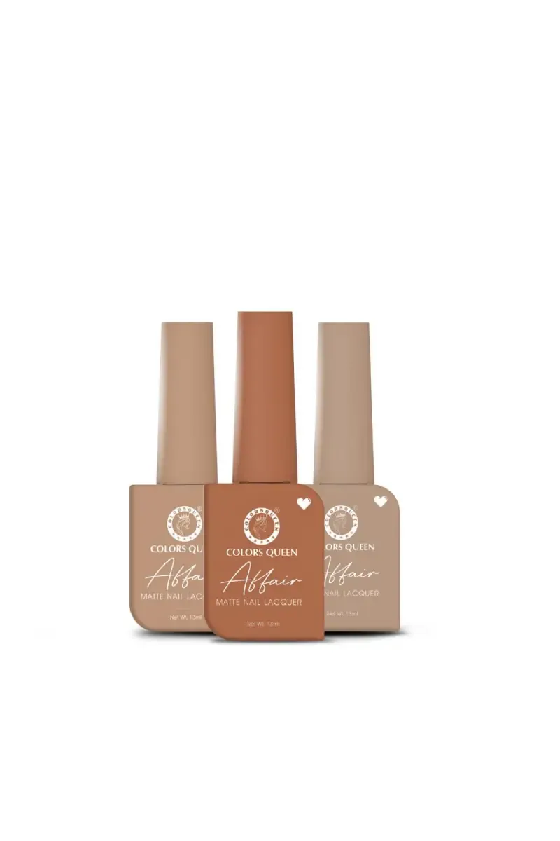 Colors Queen Affair Semi Matte Glossy Nail Polish - Pack Of 3 (Shade 12)  012479SHA1213M