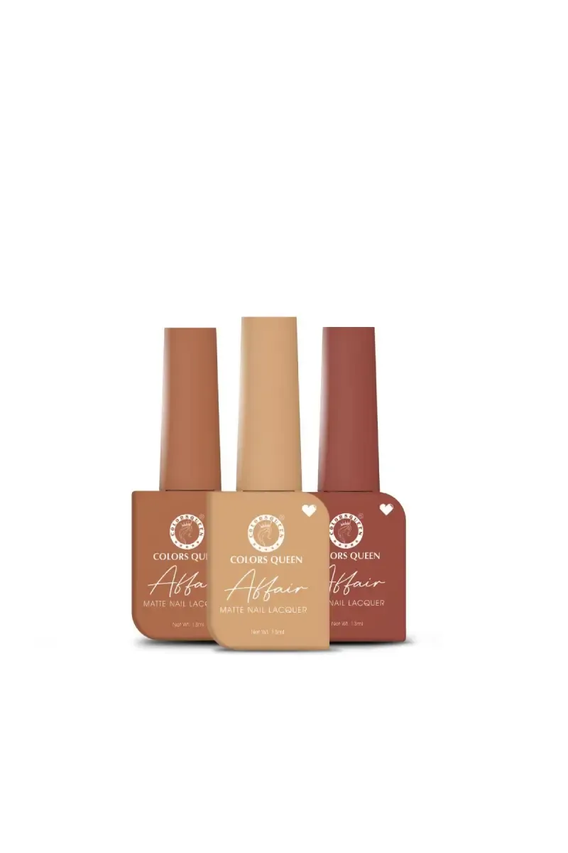 Colors Queen Affair Semi Matte Glossy Nail Polish - Pack Of 3 (Shade 16)  012479SHA1613M