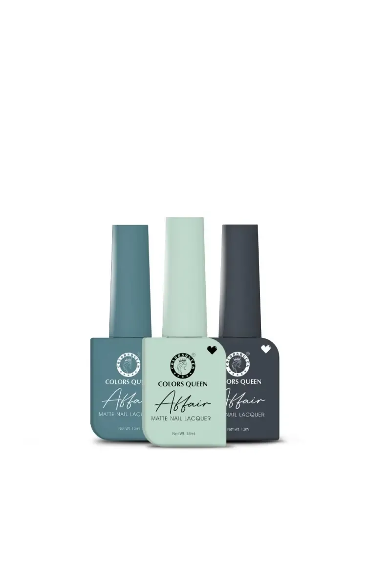 Colors Queen Affair Semi Matte Glossy Nail Polish - Pack Of 3 (Shade 19) 