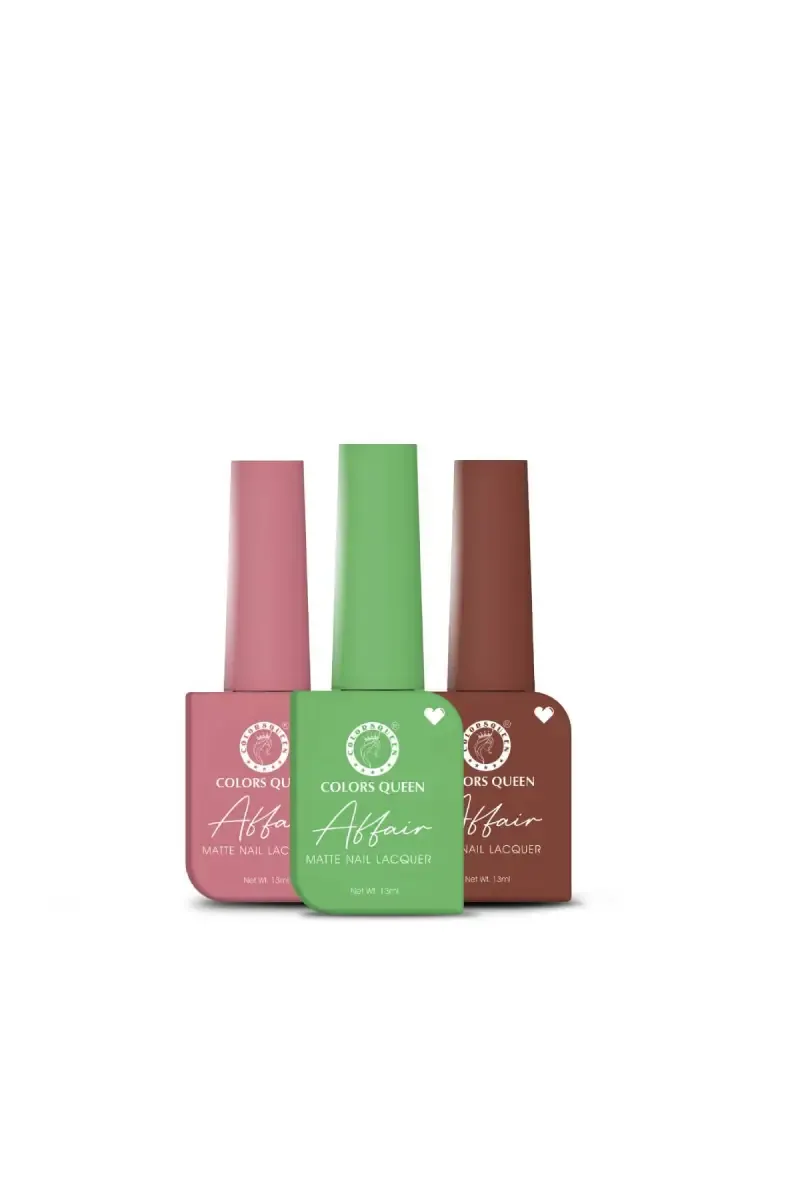 Colors Queen Affair Semi Matte Glossy Nail Polish - Pack Of 3 (Shade 21)  012479SHA2113M