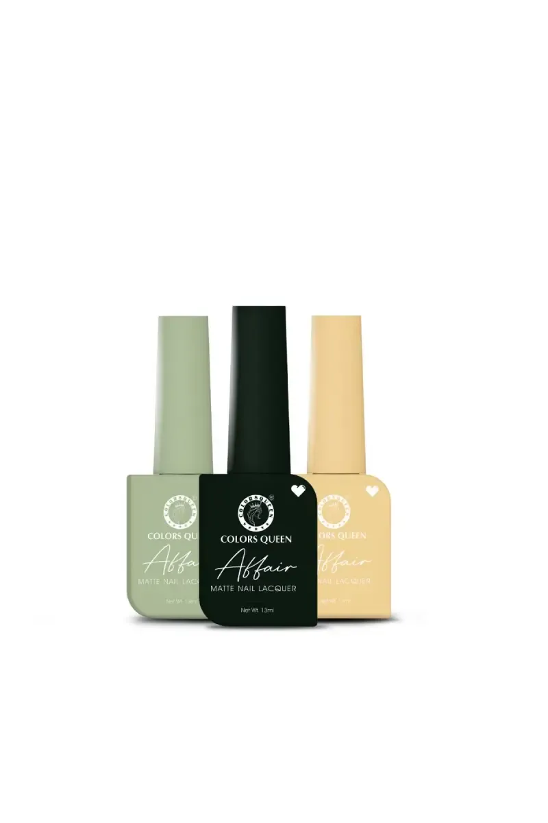 Colors Queen Affair Semi Matte Glossy Nail Polish - Pack Of 3 (Shade 22)  012479SHA2213M