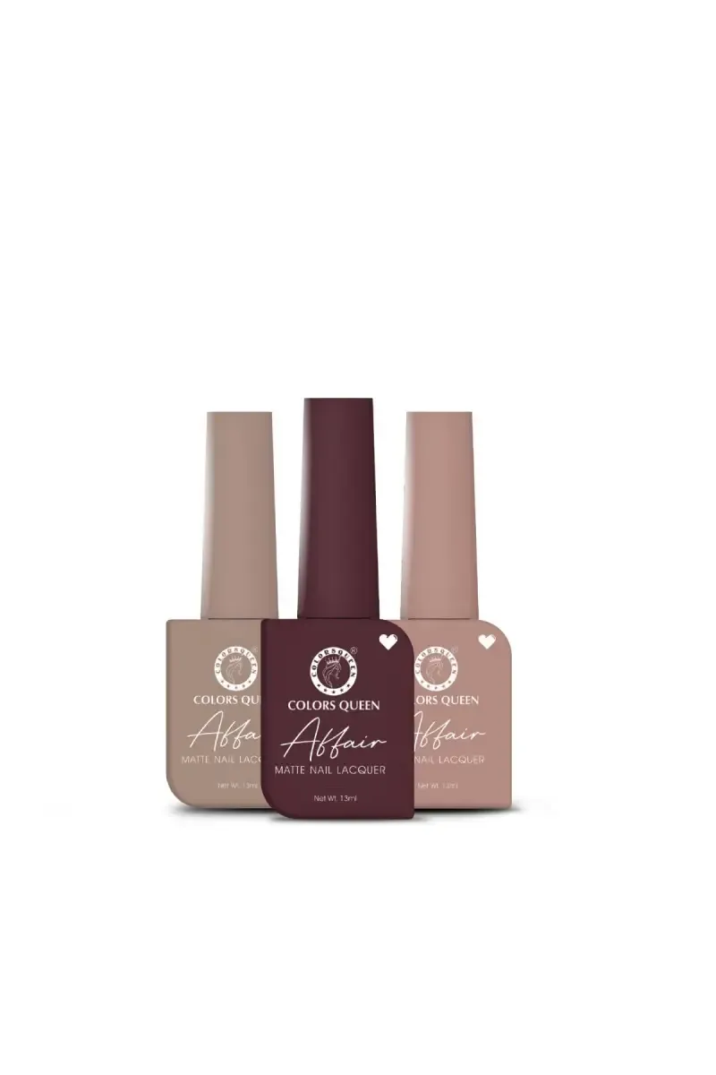 Colors Queen Affair Semi Matte Glossy Nail Polish - Pack Of 3 (Shade 24)  012479SHA2413M