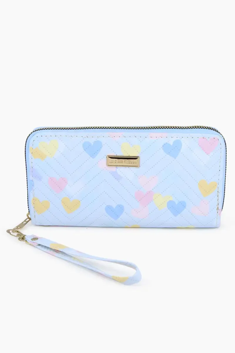Little Heart Printed Money Purse for Women 012566BLU