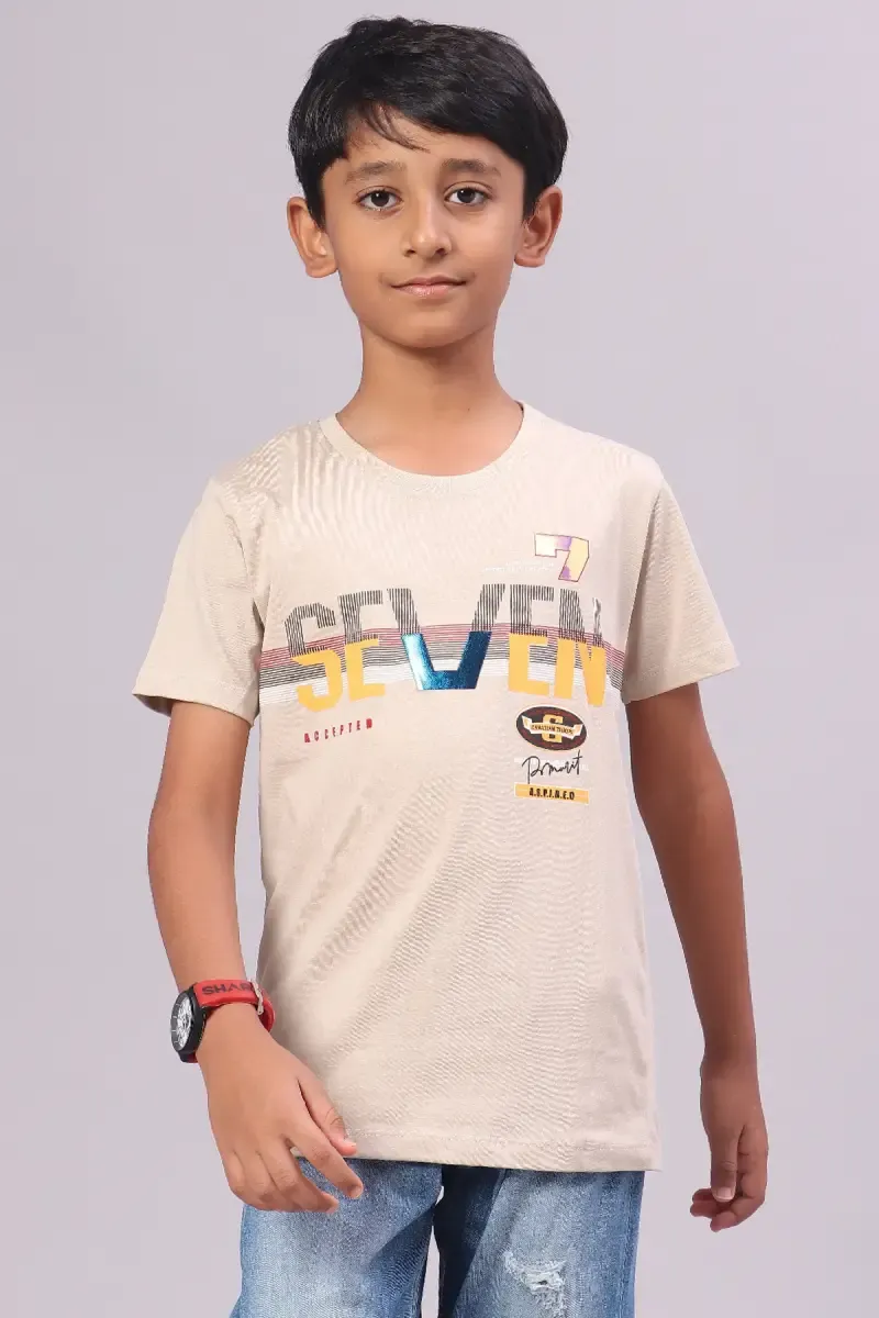 Boy's Cotton Printed T-shirt