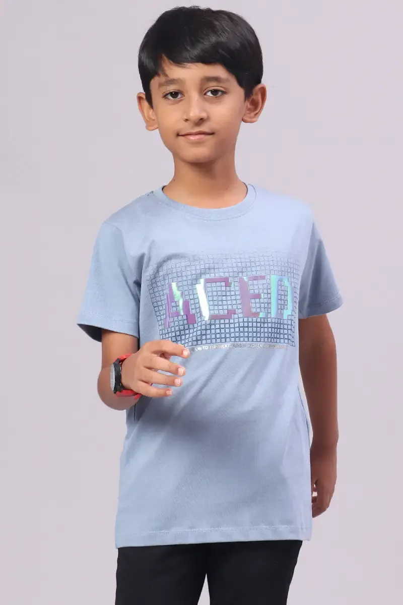 Boy's Typographic Print Cotton T-shirt