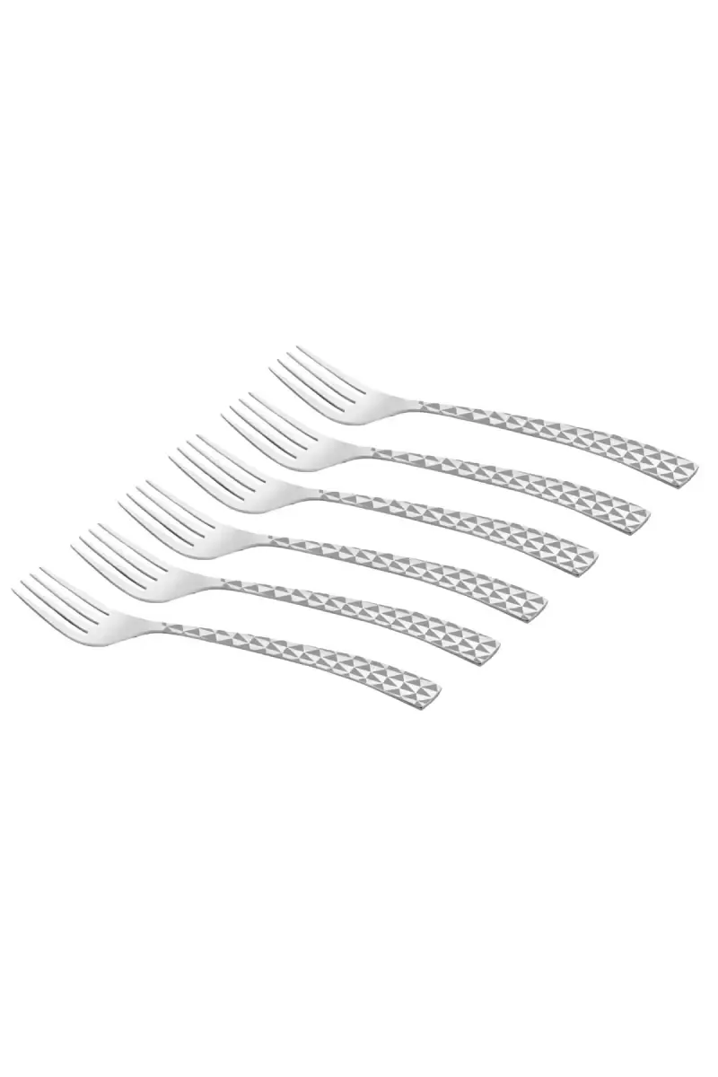 Prabha Stainless Steel Crysta Tea Fork Set - 13cm