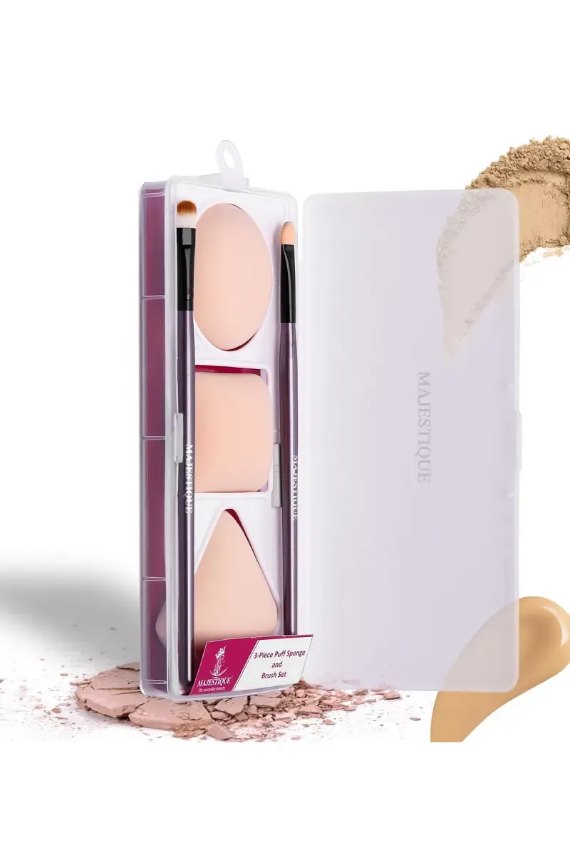 Makeup Sponge and Brush Set Multicolor - (Pack of 1)