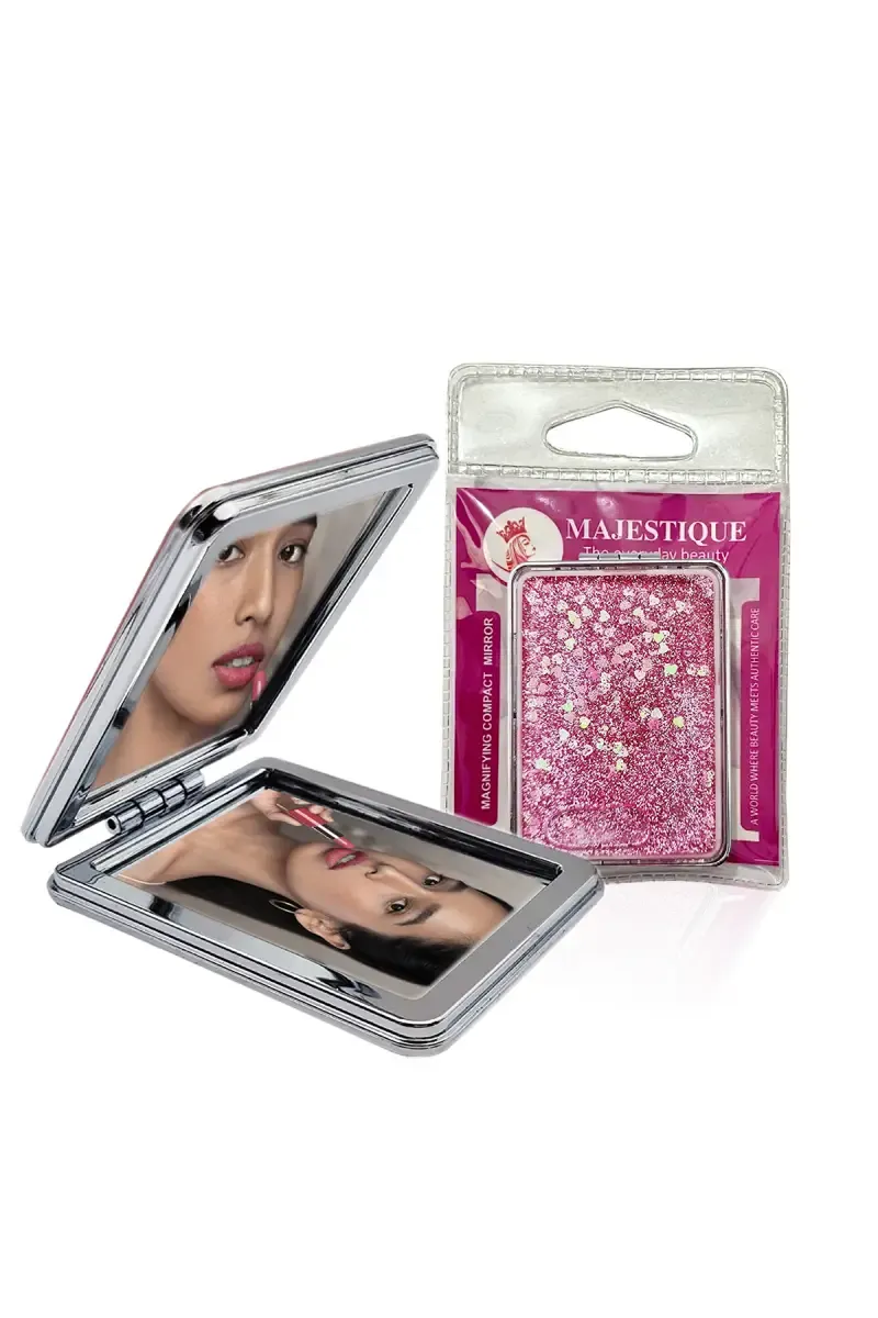 Glitter Square Pocket Mirror - (Designs May Vary)
