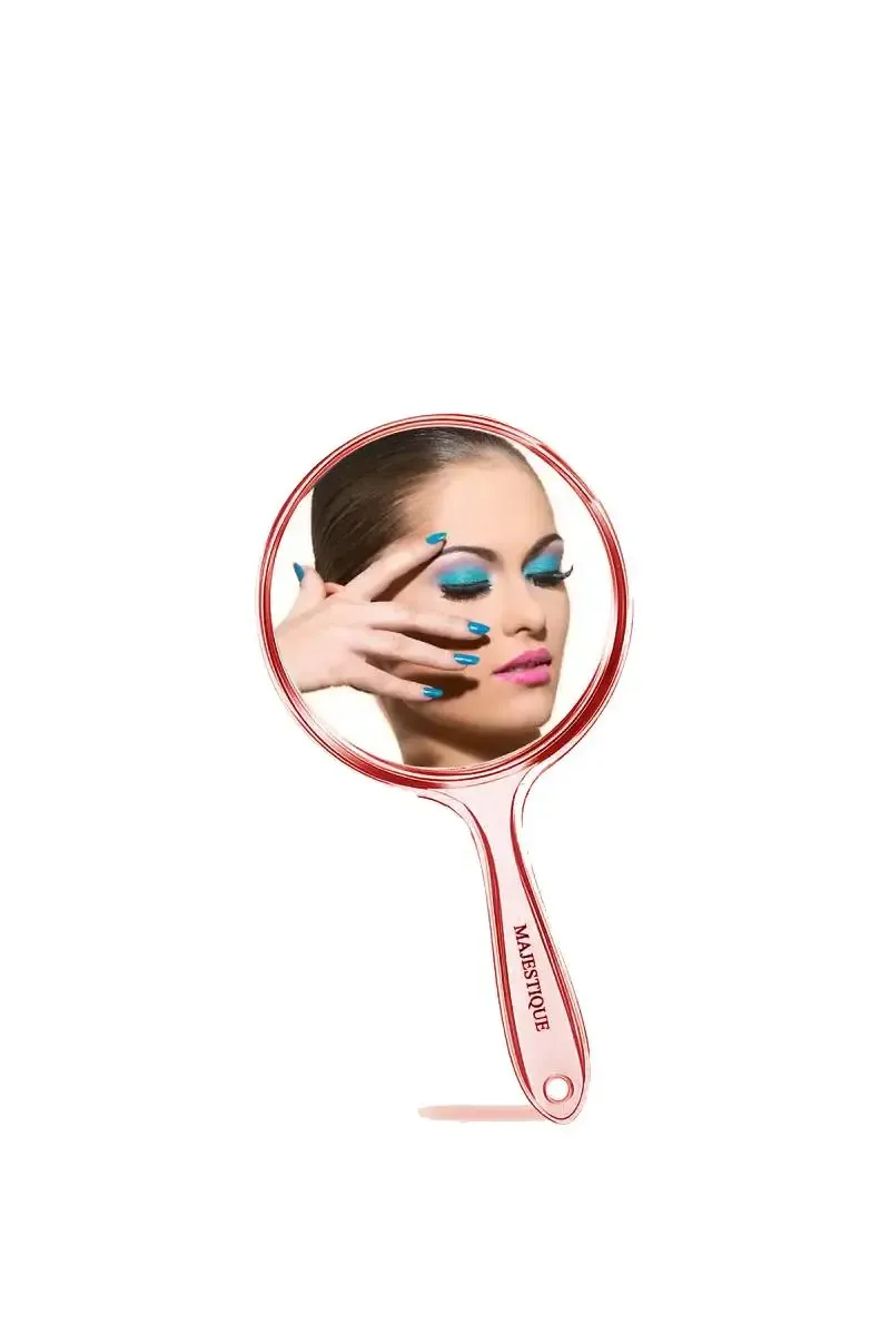 Dual Side Large Handheld Makeup Mirror (Multicolor) - Pack of 1