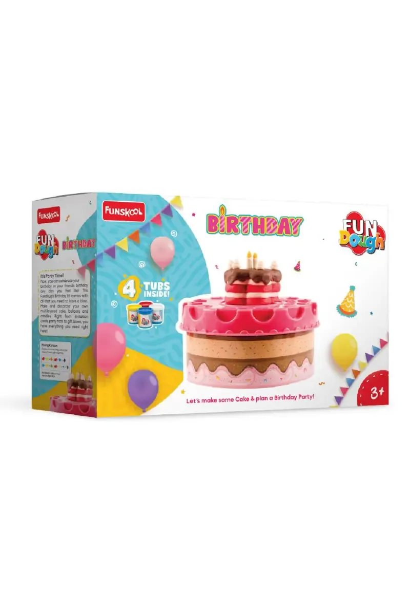 Fun dough Birthday Party Playset for Kids (Multicolor, Pack of 1)
