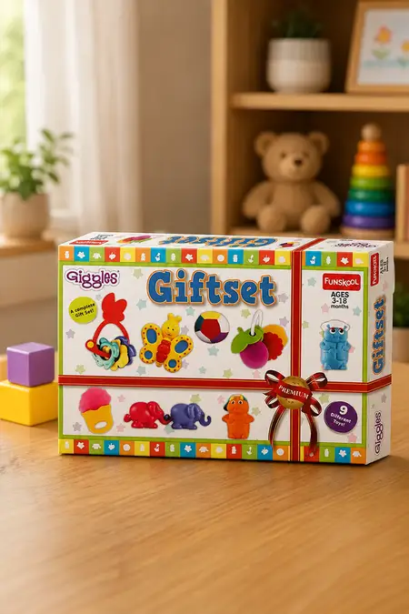 Giggles Plastic Premium Baby Gift Set - 9 Pcs