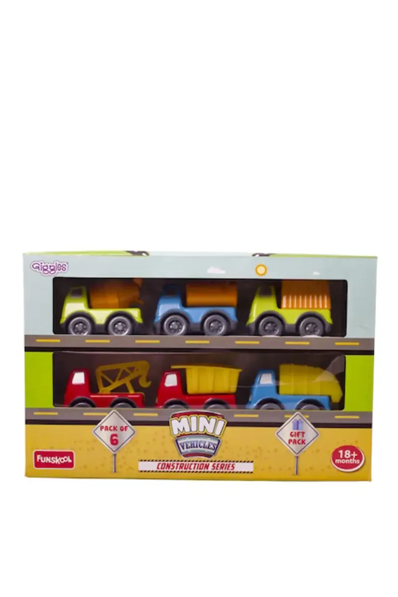 Mini Construction Vehicles Series Toy Set - 6 Pcs 