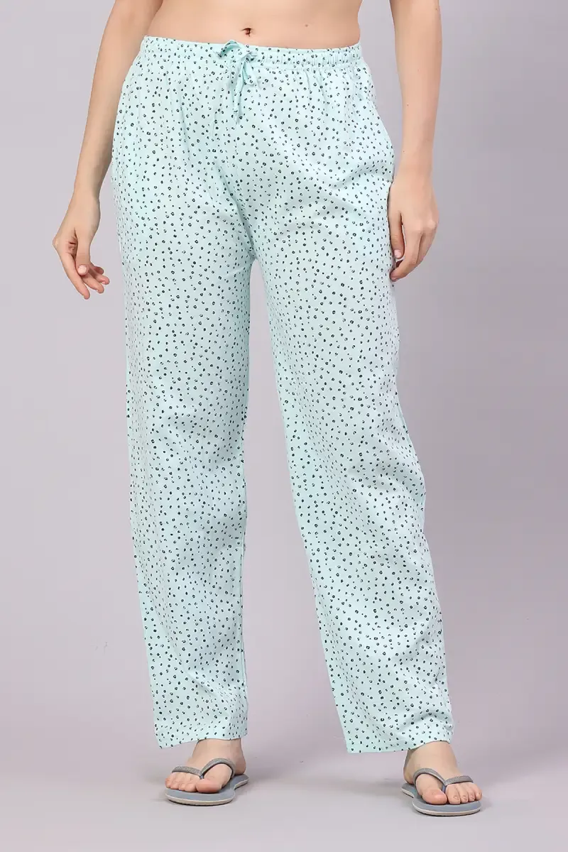 Cotton Hosiery All Over Printed Pyjama Pant for Women