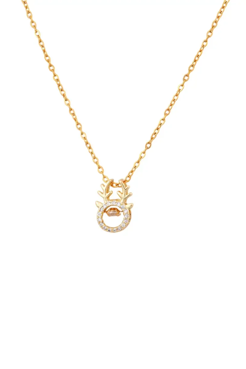 Gold Plated Round Pendant Chain for Women