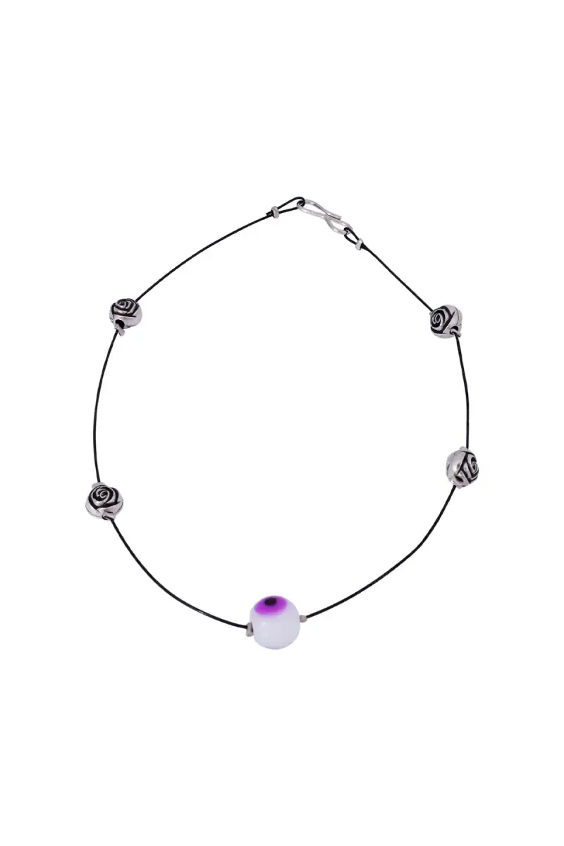 Evil Eye & Floral Charm Anklets for Women and Girls