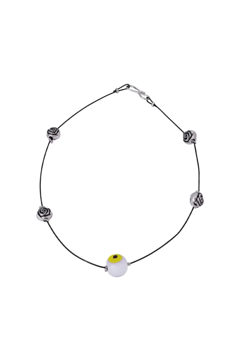 Evil Eye & Floral Charm Anklets for Women and Girls
