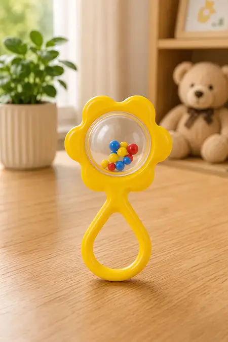 Sunflower Rattle Toy (Multicolor, Pack Of 1)