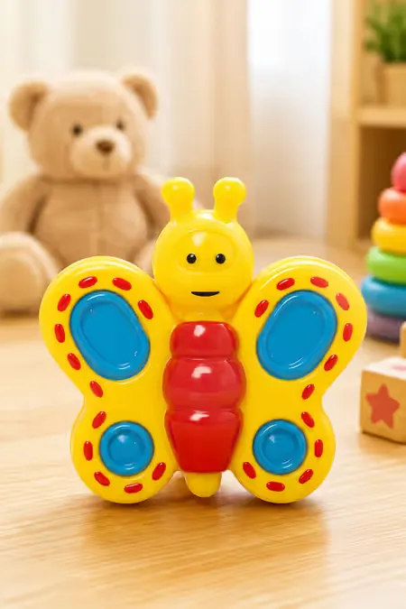Giggles Butterfly Rattle (Multicolor, Pack Of 1)