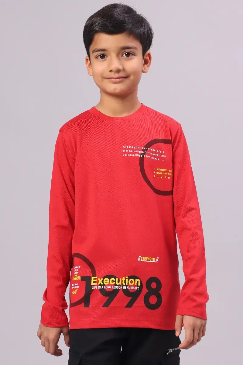 Boy's Printed Cotton T-shirt