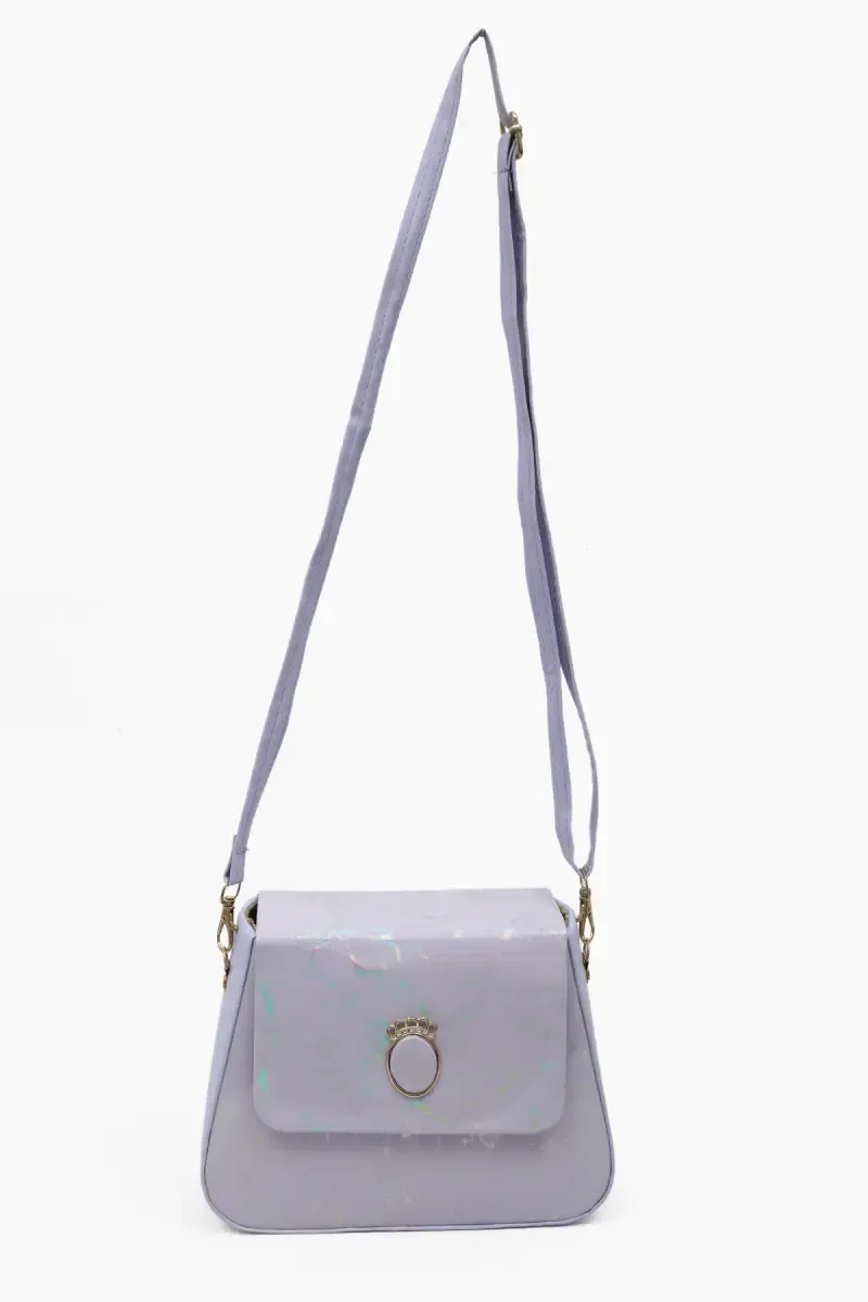 Marble printed Box Sling Bag for Girls 013060LAV