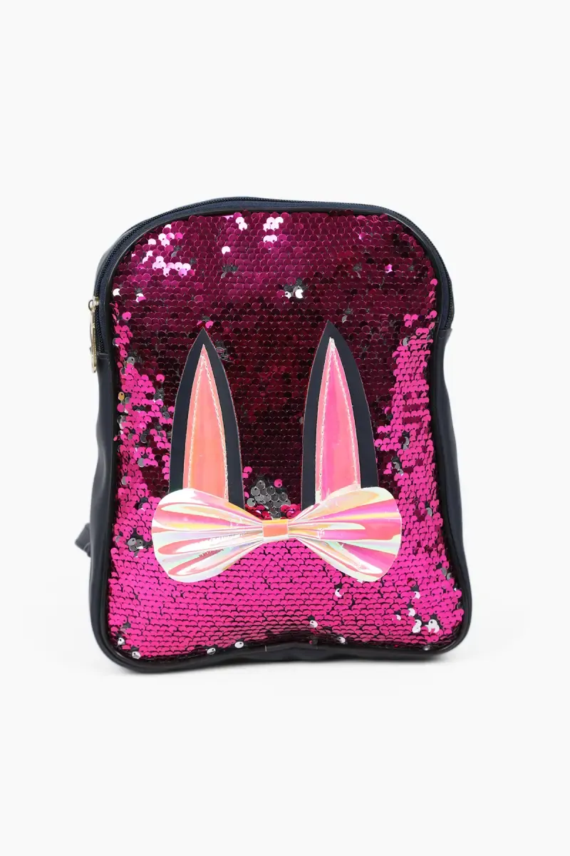 Trendy Reversable Sequin Mini Backpack for Girls 013088BLUWITPIN