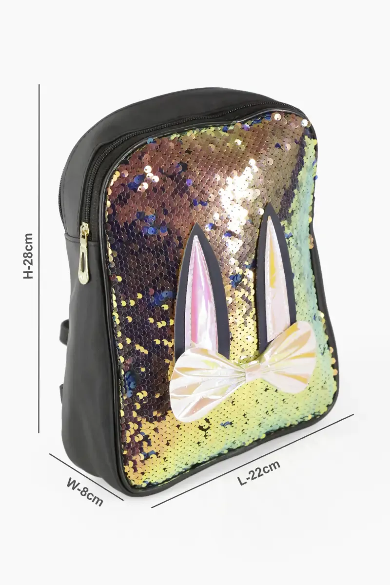 Trendy Reversable Sequin Mini Backpack for Girls 013088GREWITGOL