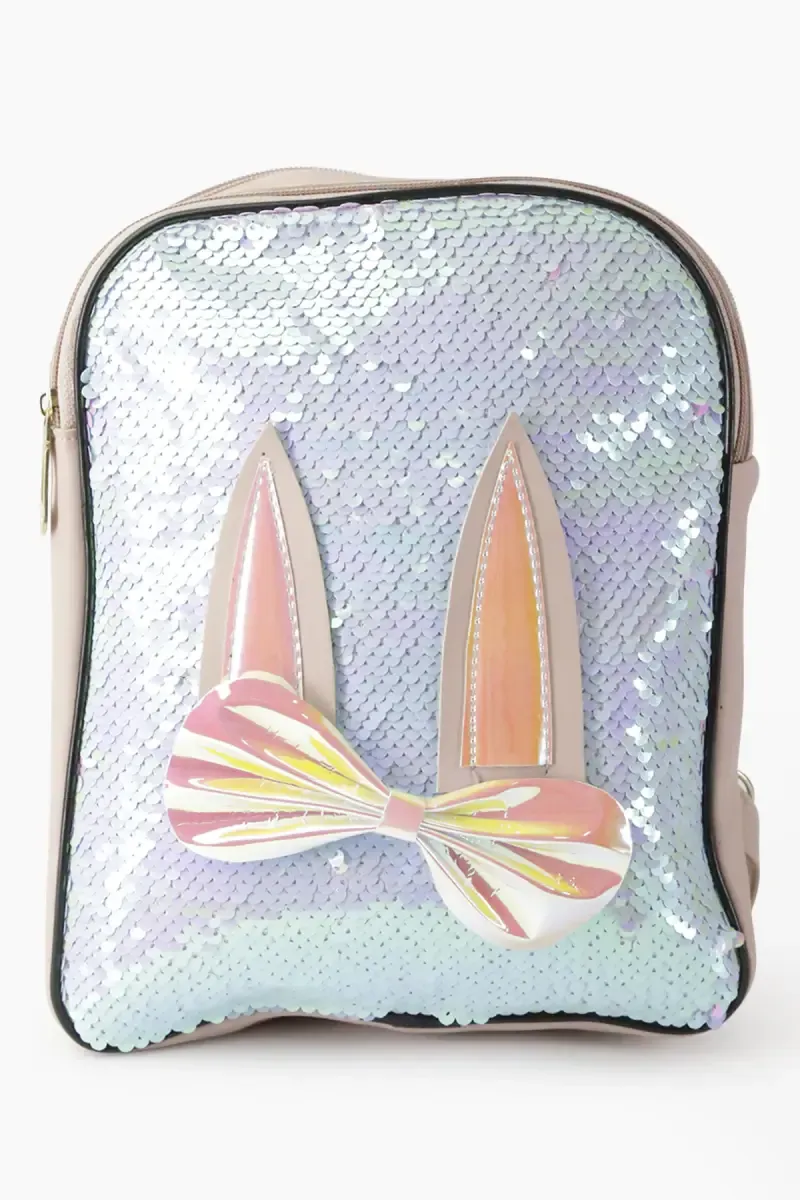 Trendy Reversable Sequin Mini Backpack for Girls 013088PEAWITSKY