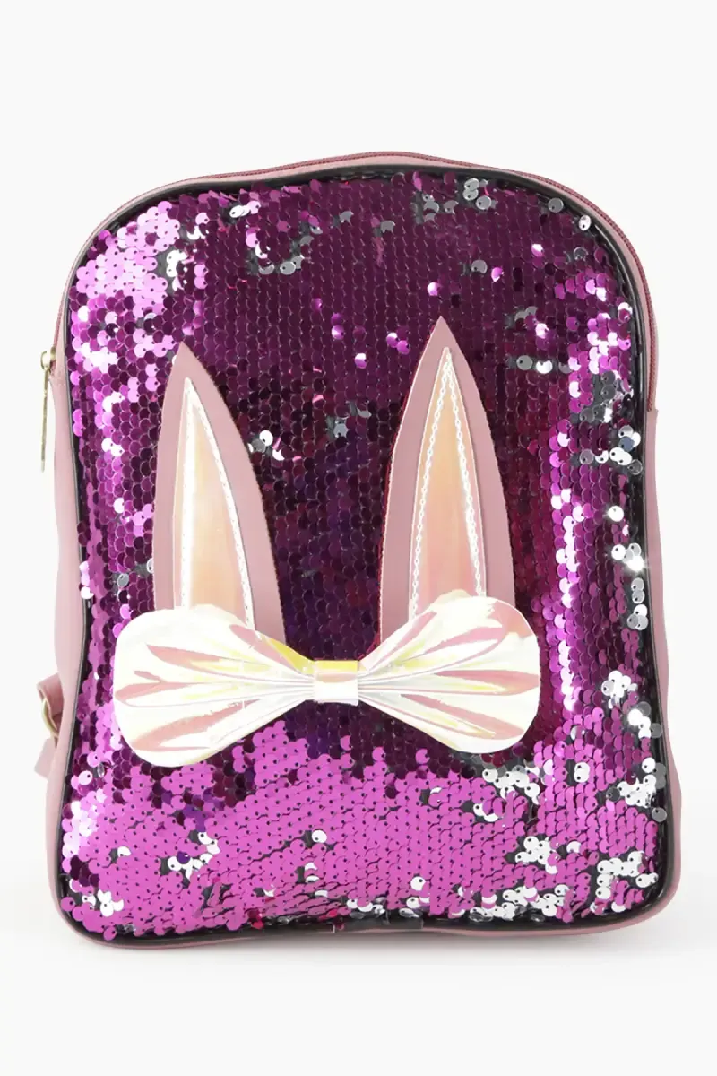 Trendy Reversable Sequin Mini Backpack for Girls 013088PIN