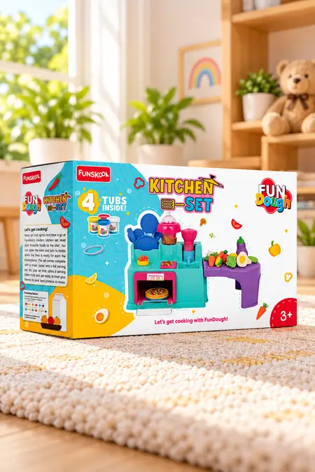 Fun dough Cutting and Moulding Kitchen Playset - Multicolor