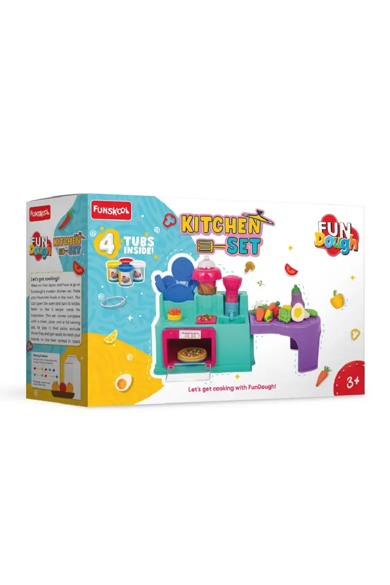 Fun dough Cutting and Moulding Kitchen Playset - Multicolor