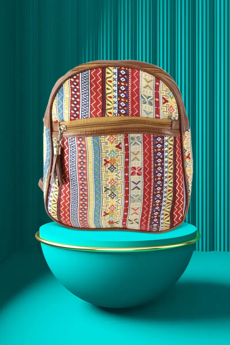 Printed Casual Shoulder Backpack for Girls 013106RED