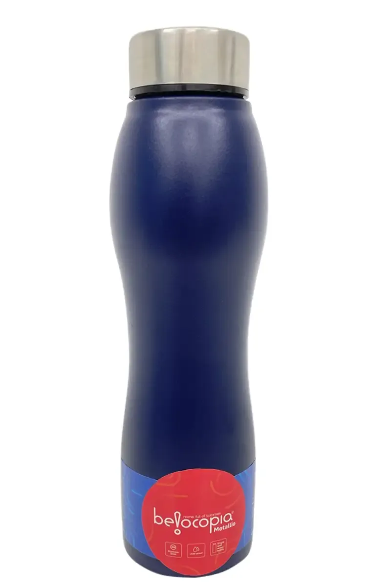 Belocopia Stainless Steel Metallio Curvy Water Bottle - 900ml