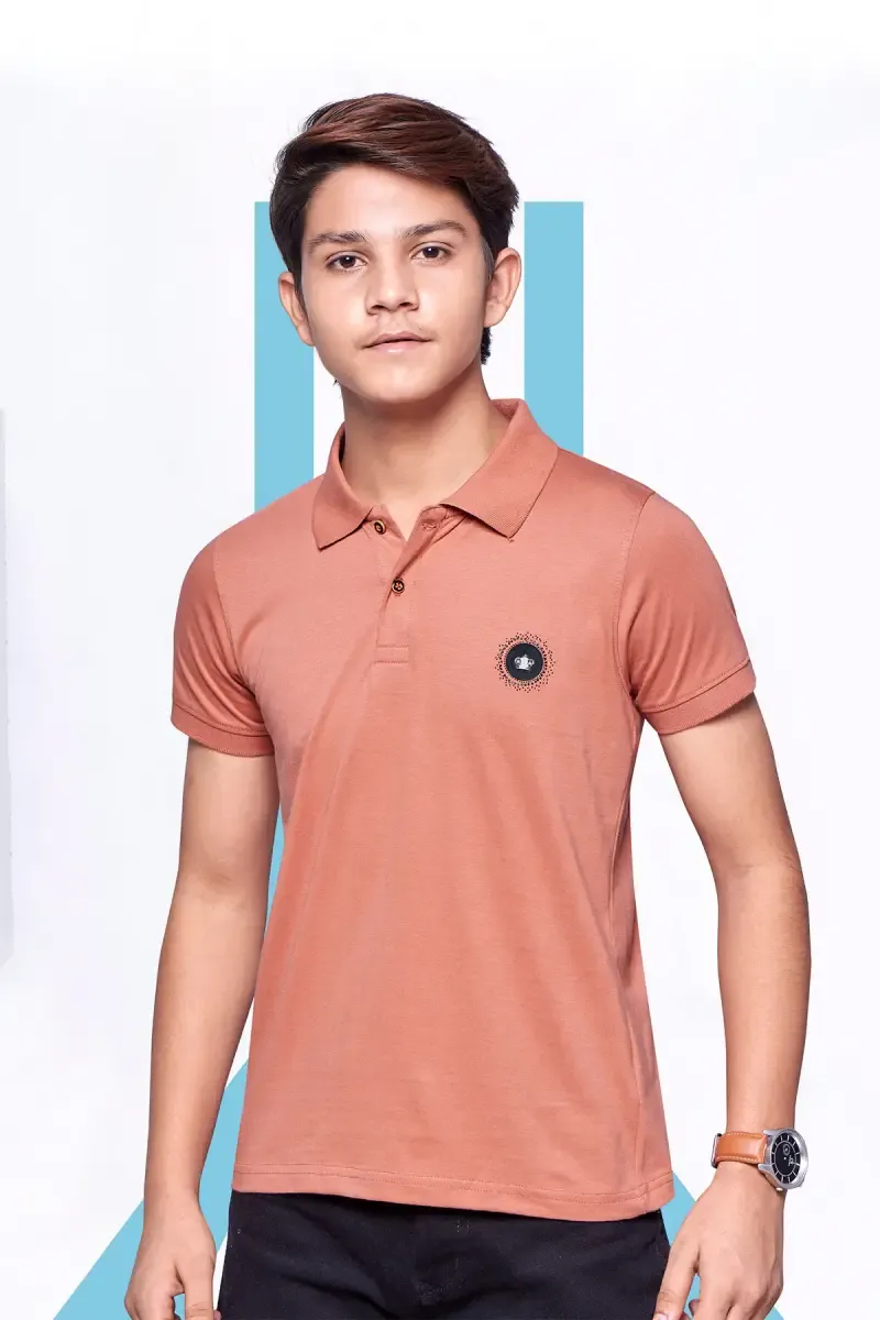 Boy's Cotton Polo T-shirt  013253910YRSCOR