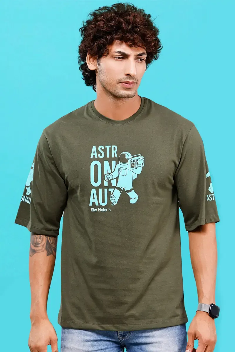 Men's Cotton Drop Shoulder T-shirt 013262LOLI