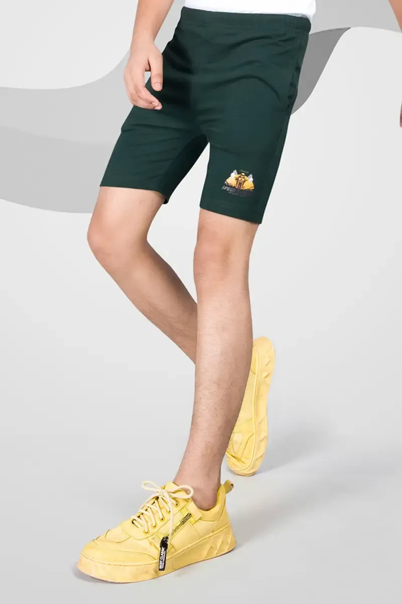 Cotton Slim Fit Shorts for Boy 013276DARGRE910YRS