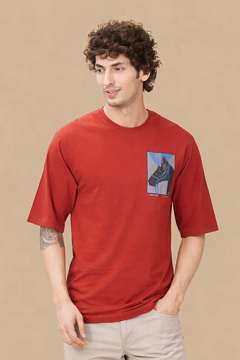 Men's printed Drop Shoulder T-shirt