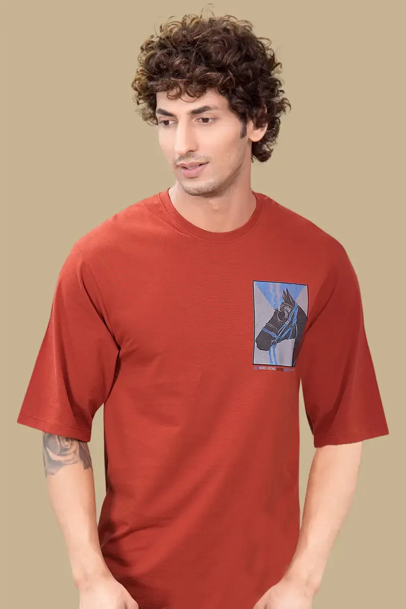 Men's printed Drop Shoulder T-shirt 013277XLRUS