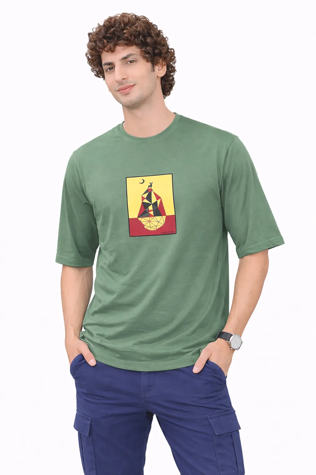 Men's Cotton Drop Shoulder T-shirt