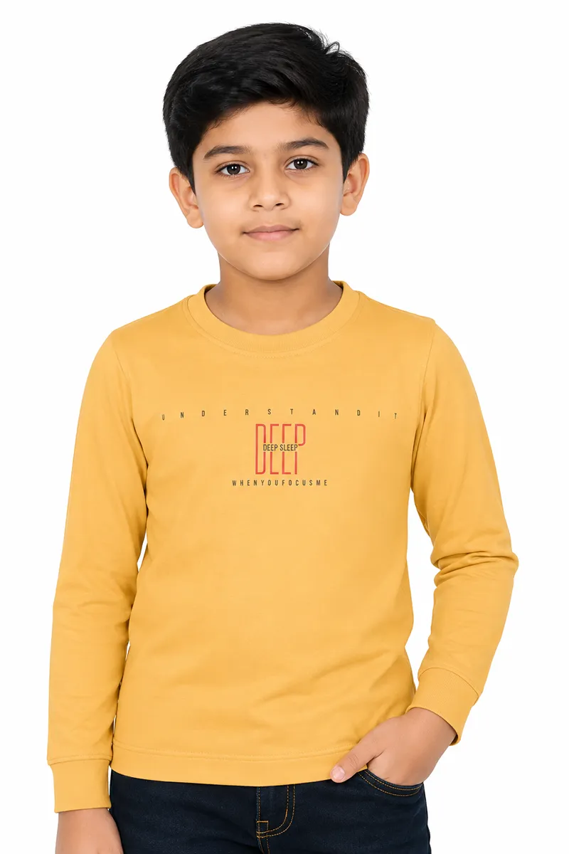 Boy's Typographic Print Cotton T-shirt