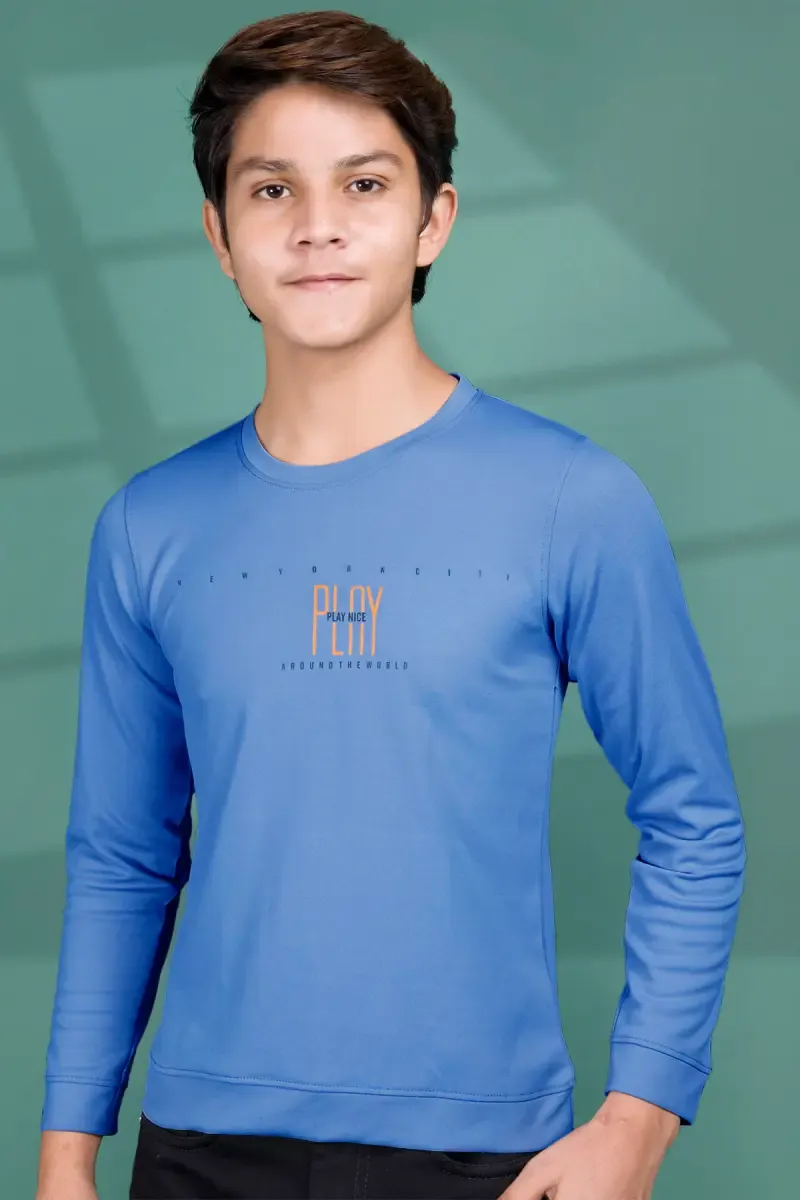 Cotton Printed T-shirt for Boy 01328956YRSBLU