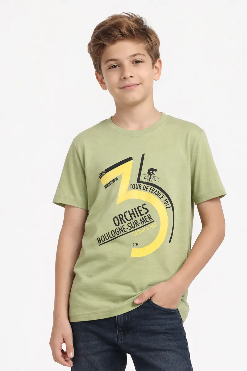 Boy's Typographic Print Cotton T-shirt