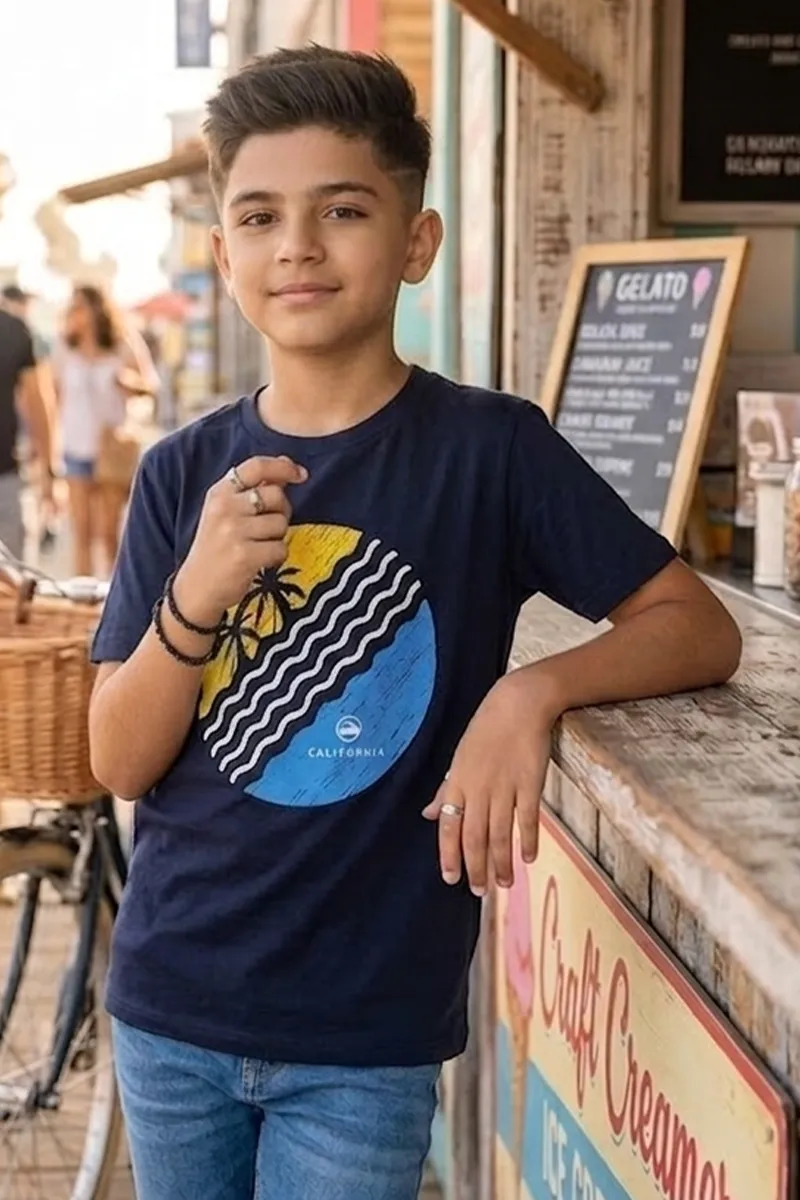 Graphic Print Cotton T-shirt for Boy
