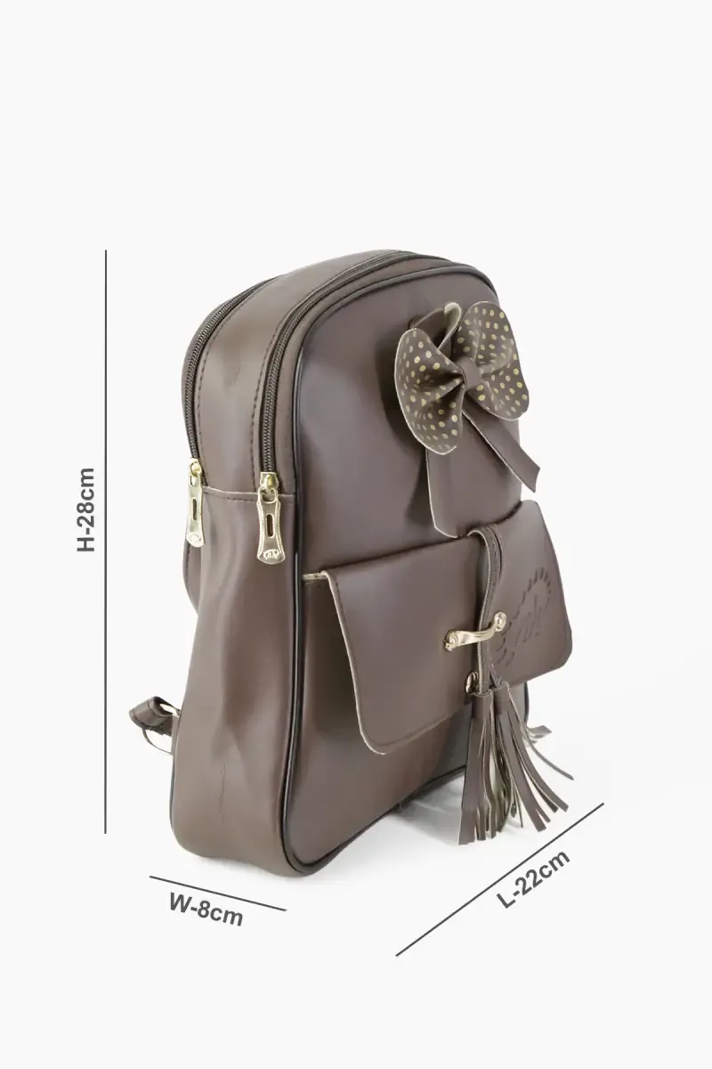 Women's Fashion Cute Small Backpack with tassels 013722DARBRO