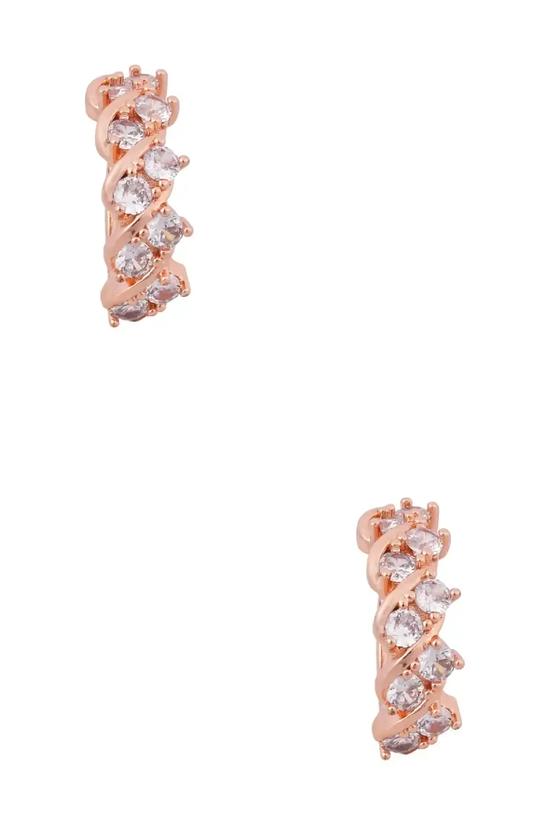 Rose Gold Hoop Earrings for Girls & Women