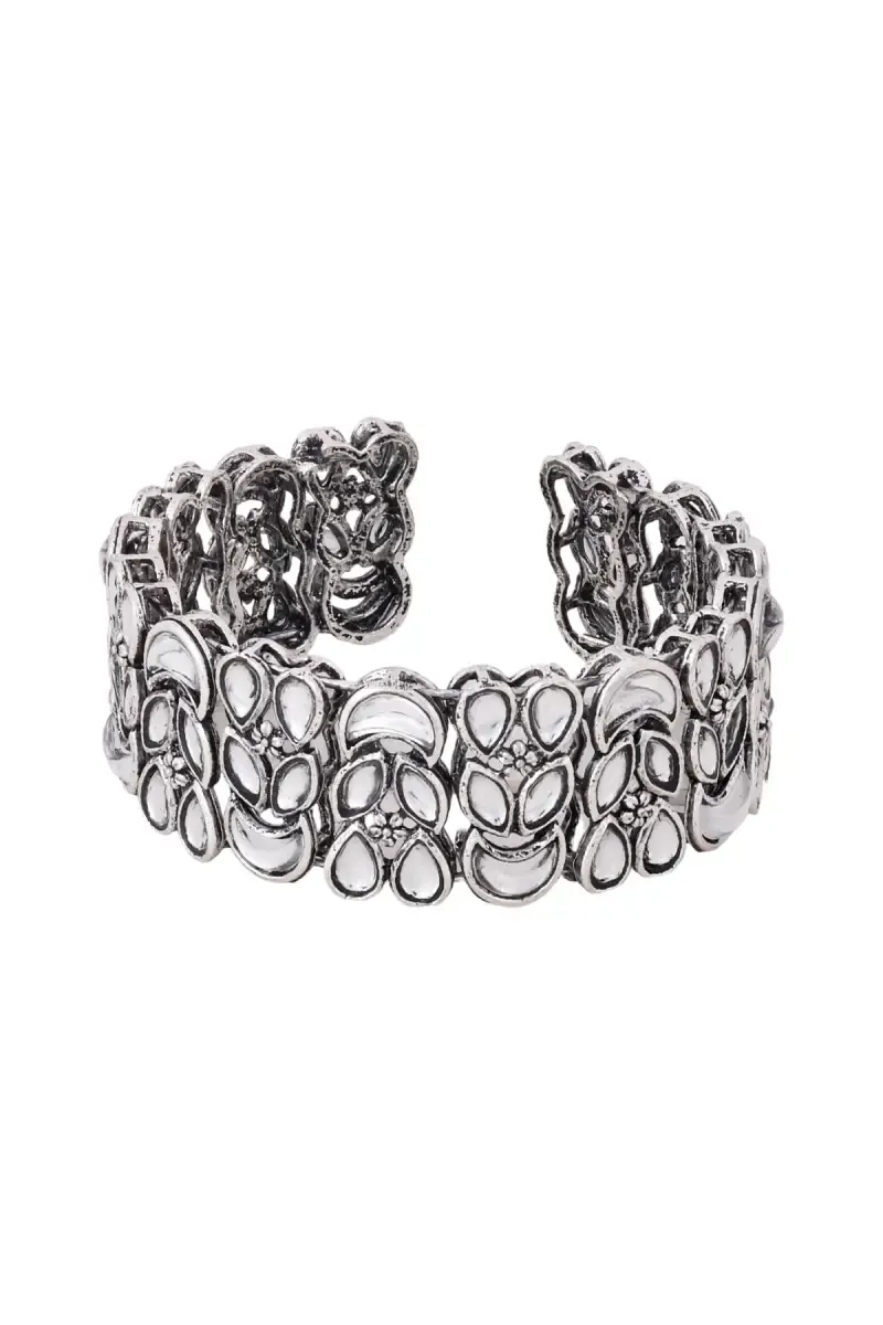 Kundan Stone Adjustable Bracelet for Women and Girls