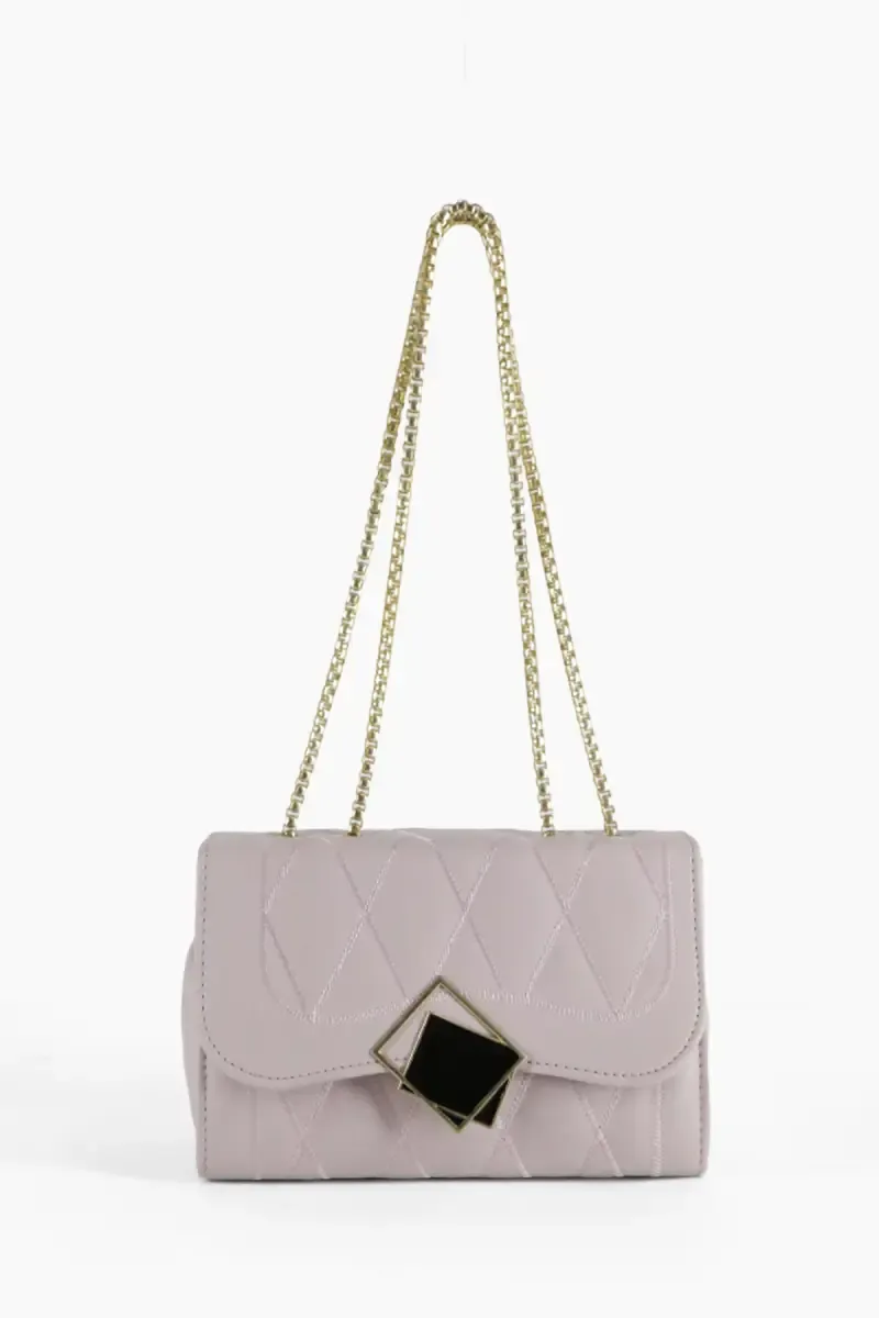 Solid Fitting Chain Sling Bag for Girls